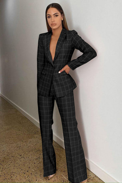 Tailleur fantasia quadretti Giacca foderata