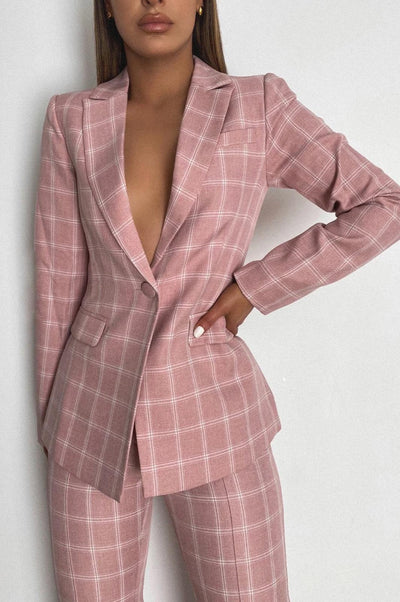 Tailleur fantasia quadretti Giacca foderata